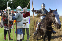 Knights and knight on horseback