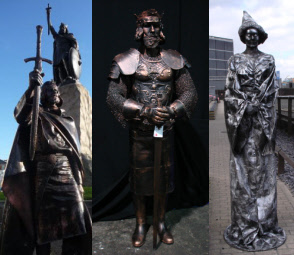 Medieval human statues
